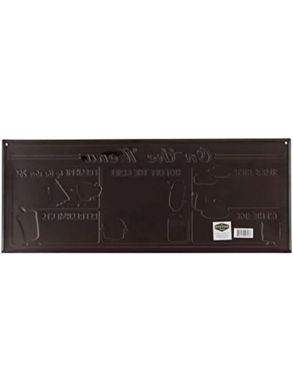Vintage-Inspired Embossed Metal Sign for Kitchen Decor & Restaurant Wall Art